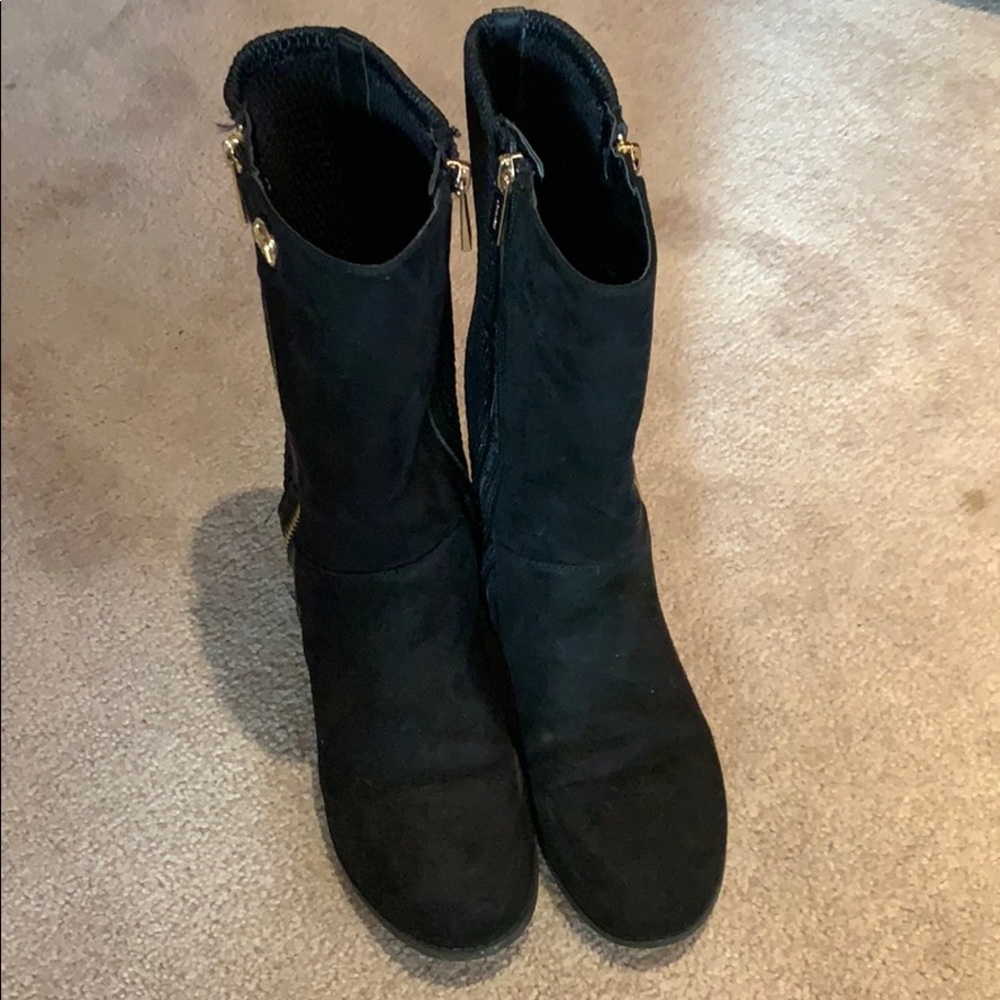 Black tall boots